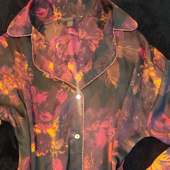 Satin Button Up - Picture 2 of 6